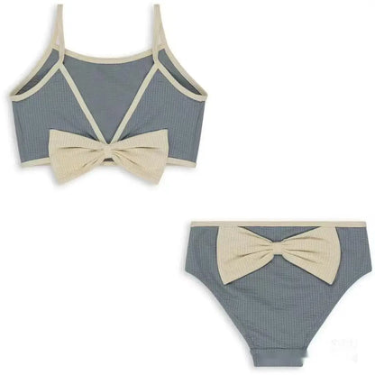 Cute Baby Girls Bikinis Set 2025 Summer Children Beach Wear Ruffle Kids Swimsuit Bathing Suit Printed Swimwear Monokini