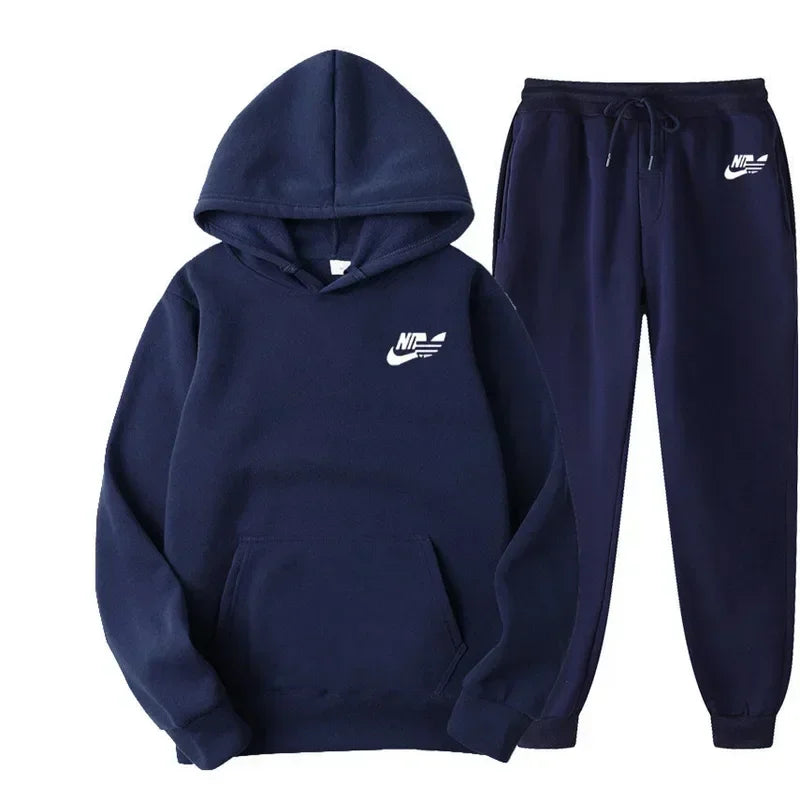 2025 Spring Autumn Men Casual Two Piece Sets Sweatshirts Men Women Street Los Fashion Printed Sports Suit