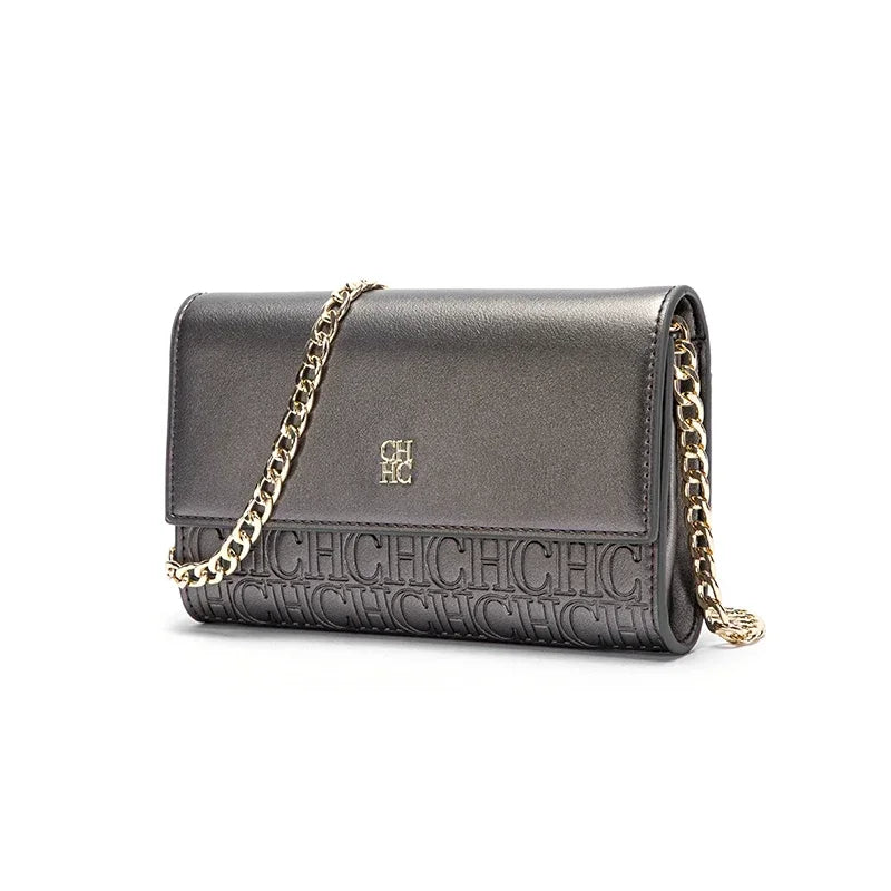 CH Fashion Women's Shoulder Bag with Letter Printing Design 2025 Festival Essential Versatile Women's Chain Bag