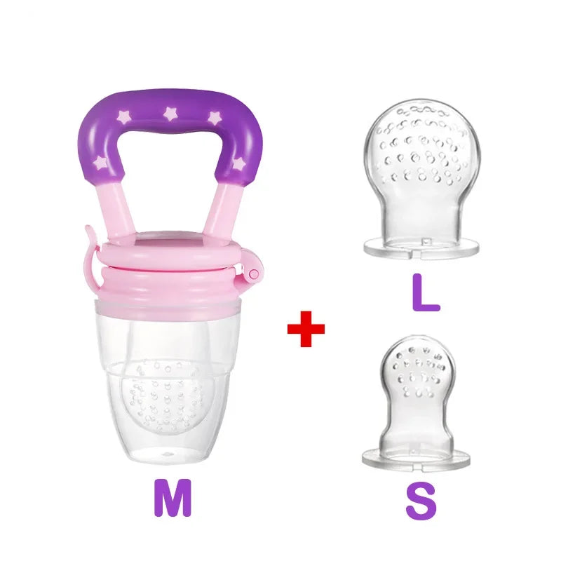 Baby Fruit and Vegetable Teether Fresh Food Supplement Toys Infant Fruit Teething Silicone Pouches Baby Feeding Tableware
