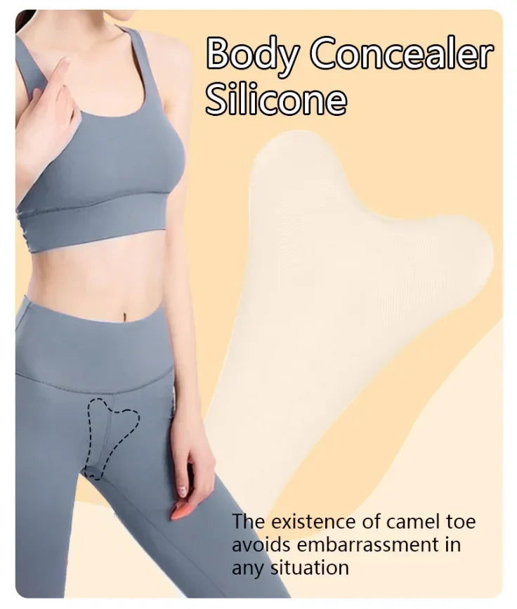 Women Invisible Concealer Panties Silicone Reusable for Swimsuit Underwear Camel Toe Leggings Privacy Stickiness Self-Adhesive
