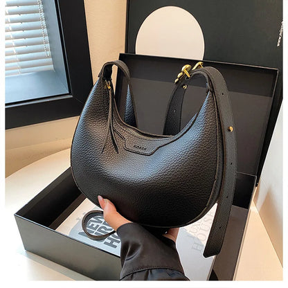 Women Underarm Bag Fashion Hobos Half Moon Saddle Shoulder Bags Luxury Pu Leather Crossbody Bag Phone Purses 2024 Commuting Bags