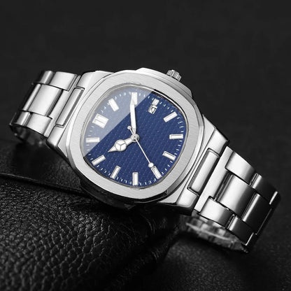 Luxury Square Men Business Watches Simple Calendar Quartz Watch for Mens Clock（Without Box）