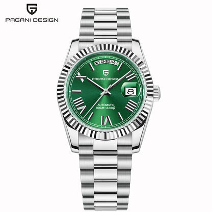 PAGANI DESIGN Watches Pure White Dial Mechanical Watch For Men 2025 New Luxury Sapphire Crystal Automatic Stainless Steel Clock