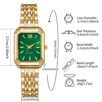 Elegant Rectangle Women Watches Fashion Analog Quartz Wristwatches Reloj Mujer Girls Clock Gift（Without Box）