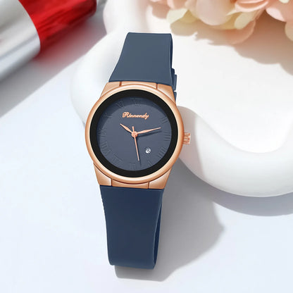 Simple Fashion Quartz Watch Silicone Strap Student Watches Minimalist Casual Women's Calendar Quartz Wristwatch Reloj Mujer