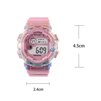 Fashion Kids Watches LED Digital Watch for Kids Boys and Girls Sports Clock Alarm Luminous Students Electronic Wristwatch Gifts