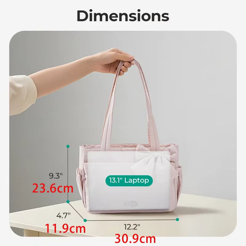 BAGSMART Versatile Travel Tote Bag Women Commuting Bag Multiple Pockets Messenger Handbag College School Shoulder Bag