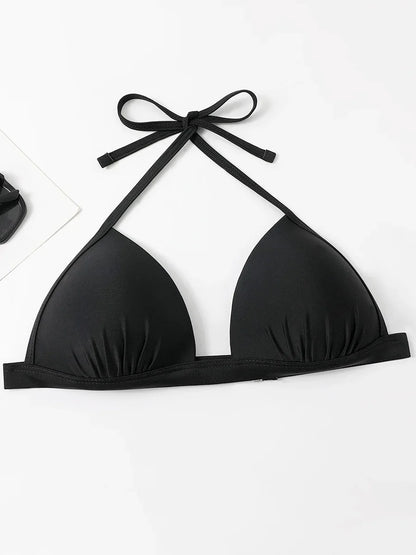 2025 Halter Bra Cup Bikini Women Swimsuit Female Push Up Swimwear Two Pieces Bikini set Brazilian Bather Bathing Suit Swim Lady