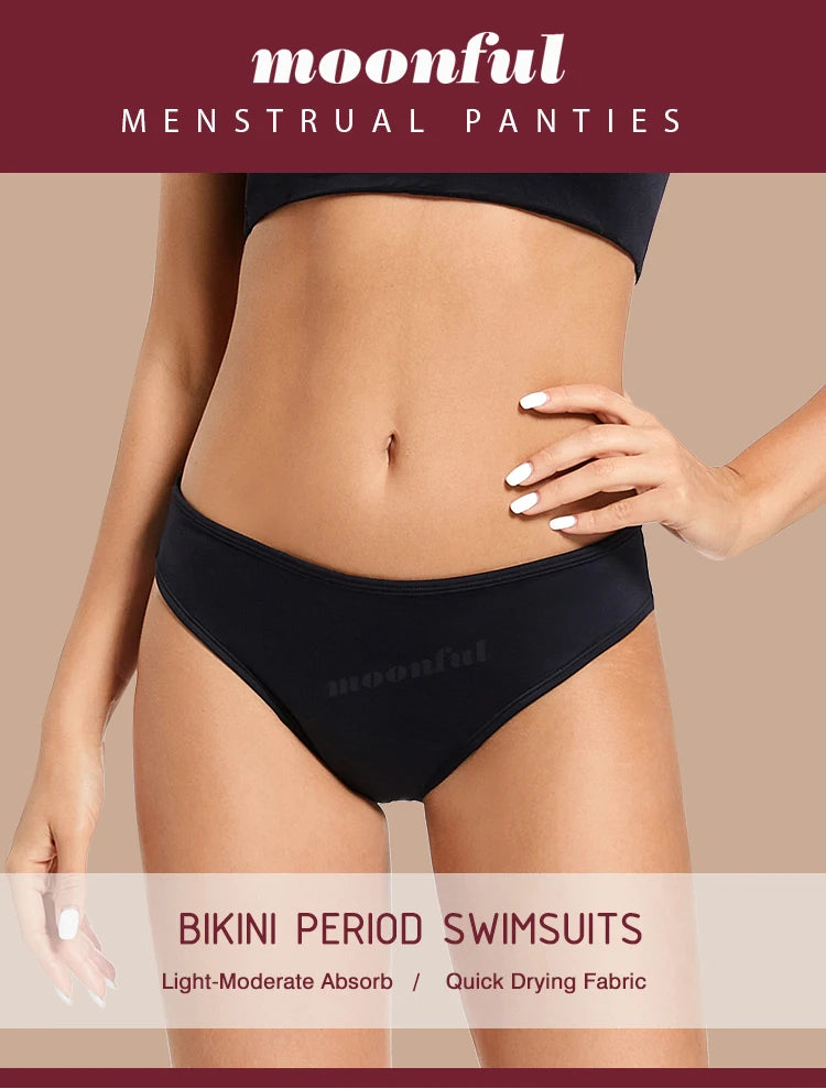 Menstrual Swimsuit Women Period Swimwear Leak Proof Beach Menstrual Bikini Woman Menstruation Panties Girl Absorbent Swim Bottom