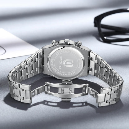 QINGXIYA Luxury Chronograph Quartz Watch Men Sport Military Watch For Men Waterproof Luminous Date Stainless Steel Men's Watches