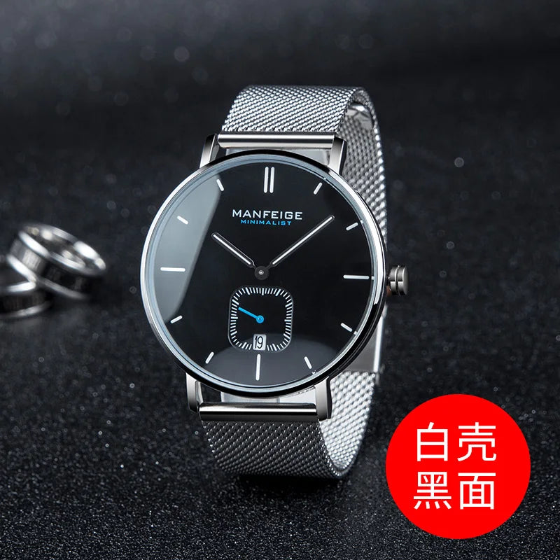Top Luxury Brand Watch Mens Chronograph Clock Male Quartz Wristwatch Men's Watches Relogio Masculino Military Sport Silver Watch