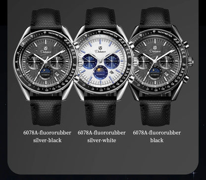 Automatic Watch for Men Stainless Steel Luminous Waterproof Moon Phase Man Watches Luxury Men's Mechanical Wristwatch