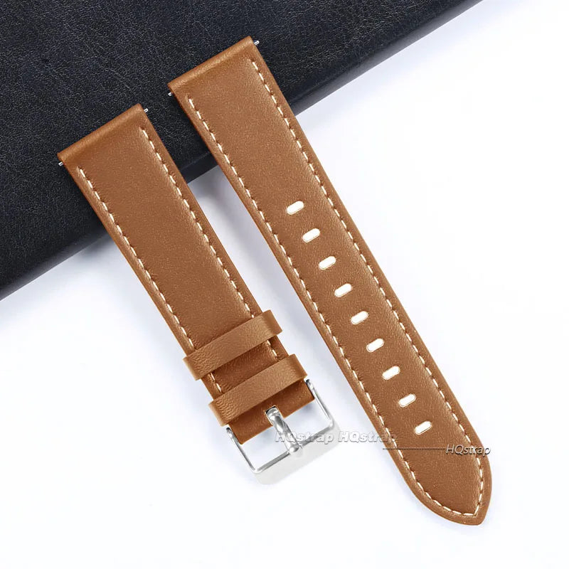 Genuine Calfskin Leather Watchbands Quick Release Watch Band 20mm 22mm for Smartwatch Strap Men Women Watches Accessories Belt
