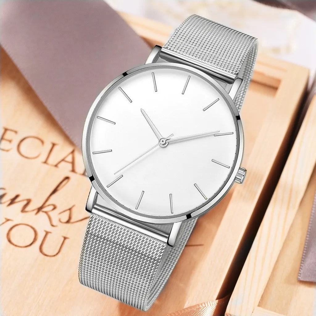 Top Brand Women's Watches Luxury Metal Mesh Simple Quartz Watches Fashion Elegant Rose Gold Ladies Wristwatch Clock Reloj Mujer