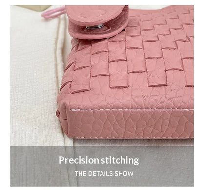 Women's Bag PU designer luxury bags woman 2026 Shoulder bags Fashion niche woven minimalist crossbody bag Wallet
