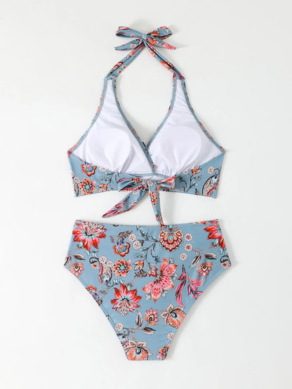 U-wire Bikinis 2026 Women High Waist Swimwear Solid Swimsuit Female Beachwear Summer Bathers Bathing Swimming Swim Suit XL
