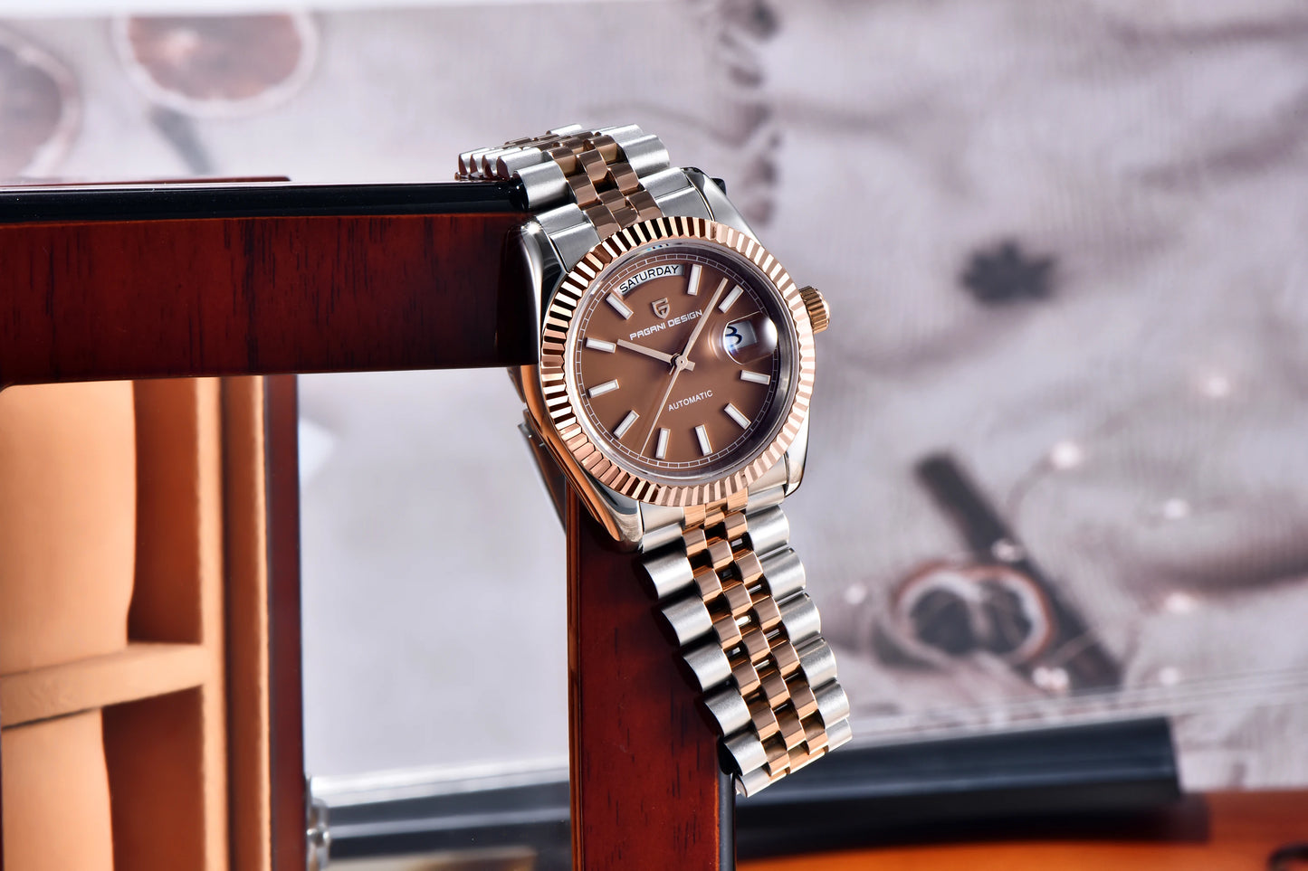 PAGANI DESIGN Watches Pure White Dial Mechanical Watch For Men 2025 New Luxury Sapphire Crystal Automatic Stainless Steel Clock