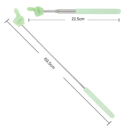 Colorful Finger Reading Sticks Stainless Steel Pointer Parent-Child Finger Reading Sticks Telescopic Rod Kids Teaching Tool