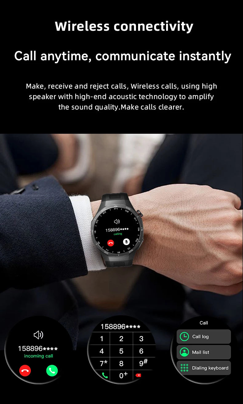LIGE New ECG Men's Smart Watch HD Screen Heart Rate Health Smart Watches Bluetooth Call Smartwatch For Men Women Holiday Gifts