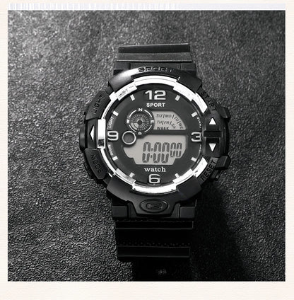 Cool Luminous Men Sport Watch High End Silicone Strap Military Wrist Watch Led Calendar Waterproof Digital Watches