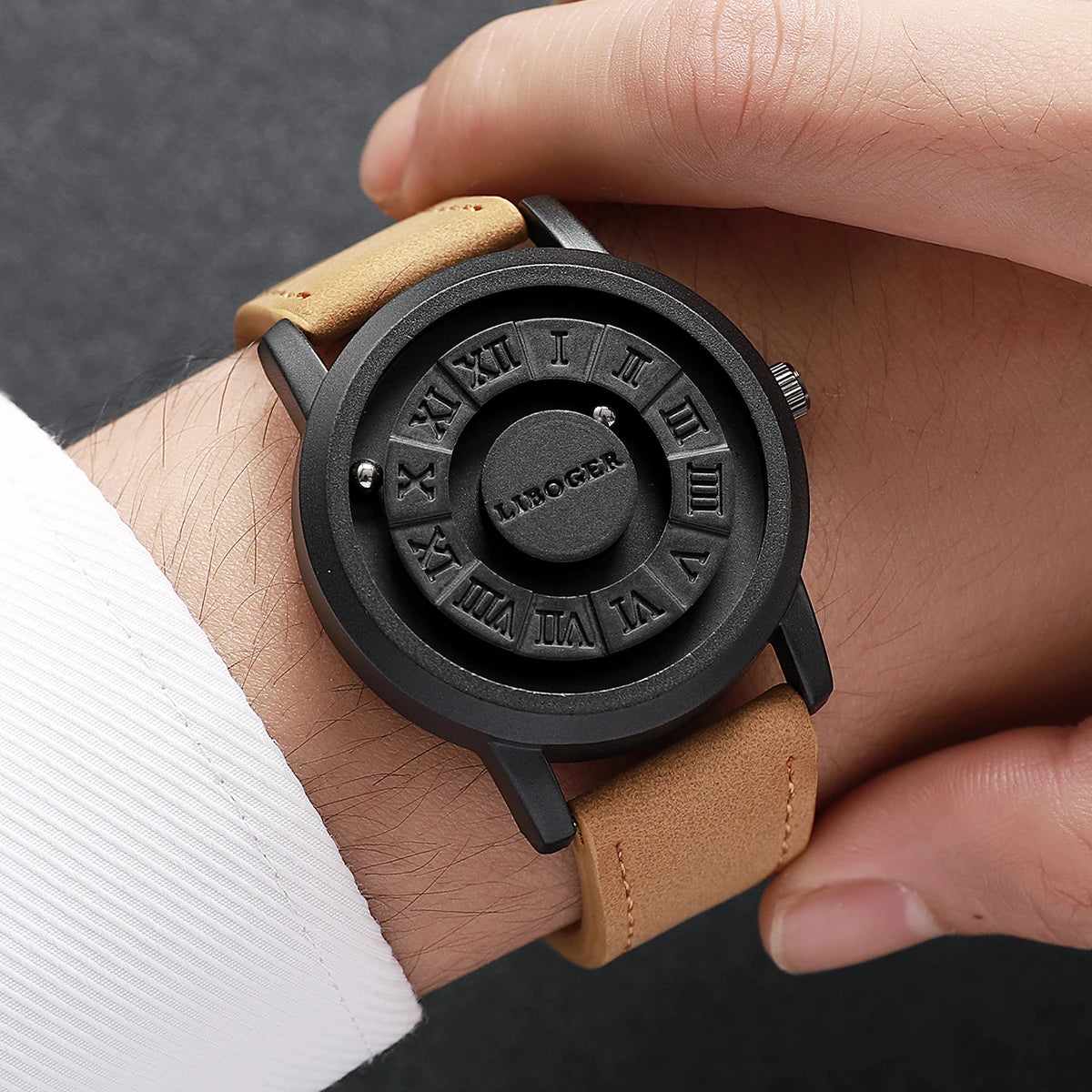 2/3PCS Fashion Roma Dial Men Quartz Watches Casual Leather Strap Wrist Watches Male Clock Reloj Hombre（Without Box）