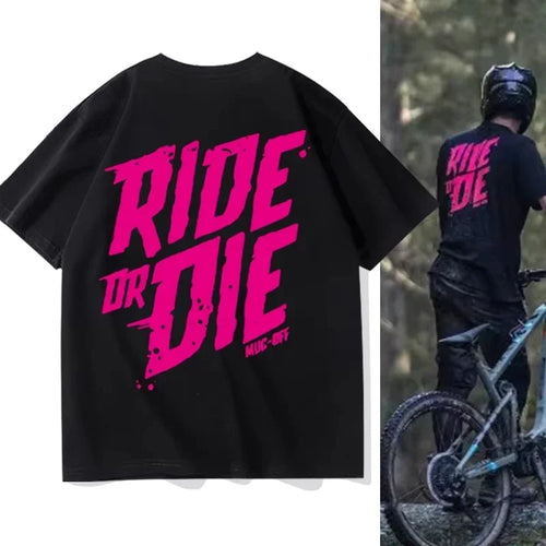 2026 New Cycling Wear Bike Ride or Die Loose Summer Cotton MUCOFF Short-sleeved T-shirt for Men and Women Tops