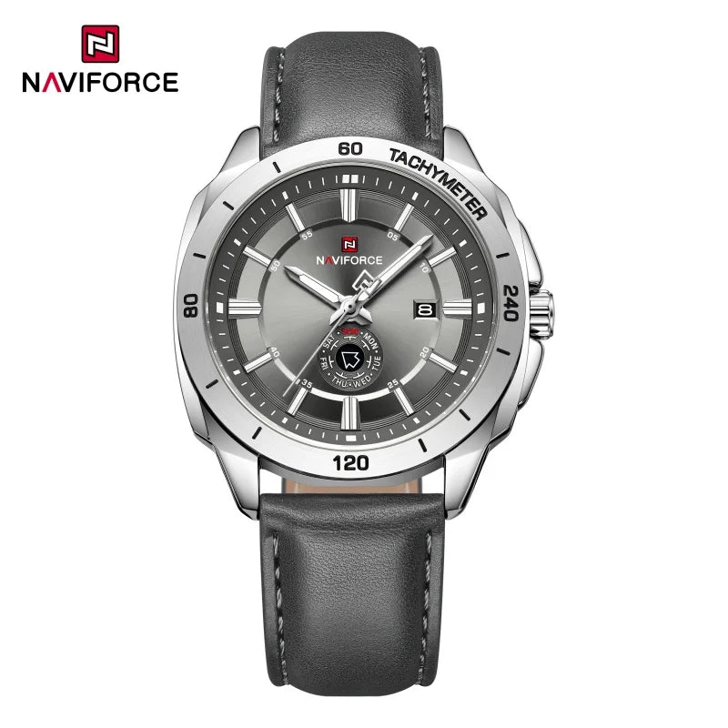 NAVIFORCE 2026 New Men's Watches Leather Quartz Watch Man Casual Sports Day Date Office Normal Male Gift Wristwatch Reloj Hombre