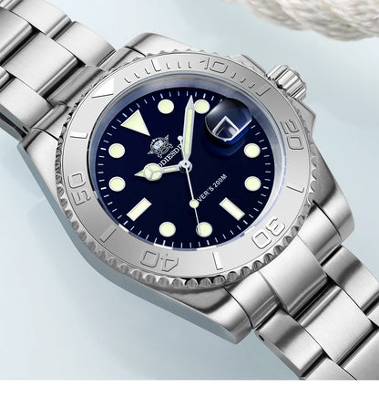 ADDIESDIVE New Luxury Men's Watch Stainless Steel BGW9 Super Luminous Quartz Men's Watch Diver 200m Men Analog Watches MY-H3C