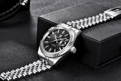 PAGANI DESIGN Watches Luxury Diamond Dial Mechanical Watch For Men Top NH35 Movt Sapphire Glass Stainless Steel Waterproof Watch