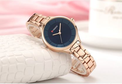 TOP Luxury Rose Gold Women's Watch Stainless Steel Ladies Wrist Watches Relogio Feminino Fashion Female Hour Reloj Mujer