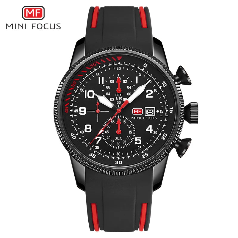 MINI FOCUS Electronic Quartz Mens Watches Auto Date Wristwatch Water Resistant Clock Gift for Men relogio masculino 0379G