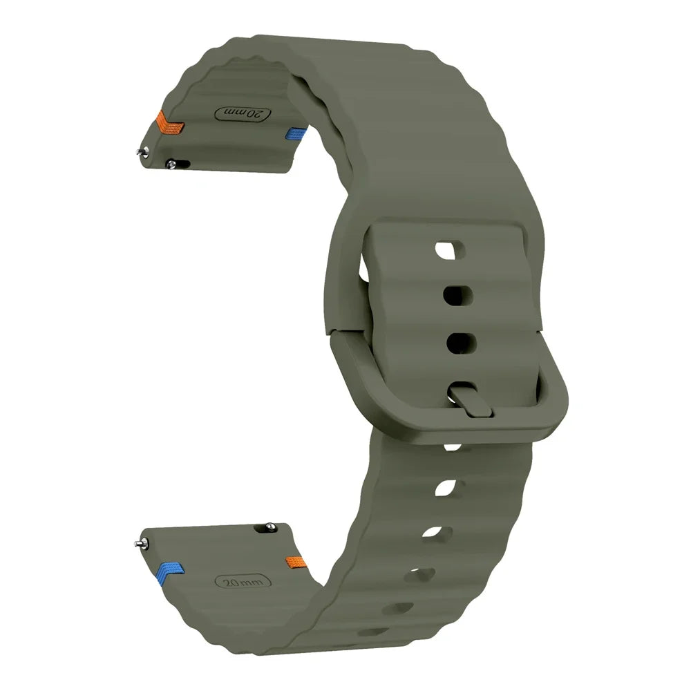 22mm Watch Strap For Xiaomi Watch 2 Pro S4 sport S3 S2 S1 Active/Mi Watch color 2 Smartwatch Watches Band Silicone Wave Bracelet
