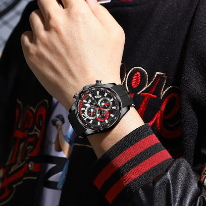 POEDAGAR Original Fashion Men Watch Date Chronograph Silicone Sports Man Clock Luminous Waterproof Military Quartz Men's Watches