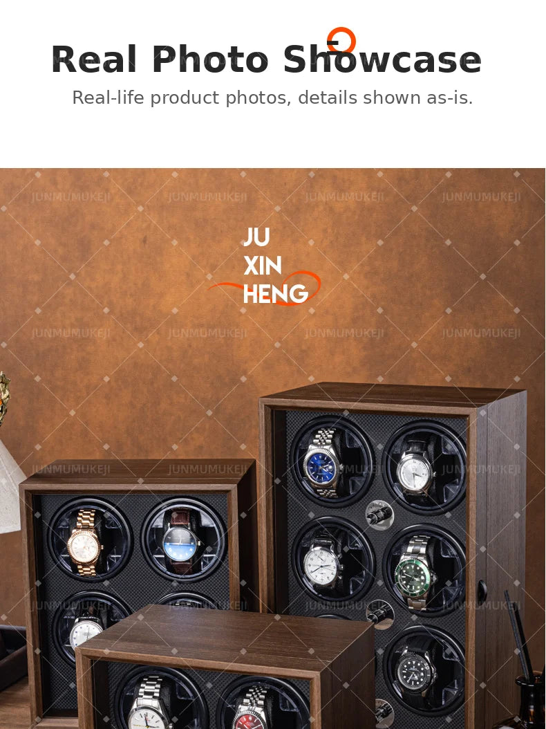 Luxury 1 Slot Automatic Watch Winder Walnut Wood Silent Motor Watch Storage Box Gift for Men Watch Winder for Automatic Watches
