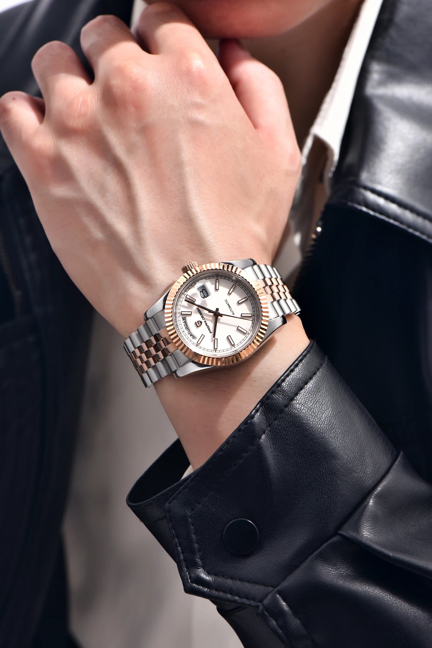 PAGANI DESIGN Watches Pure White Dial Mechanical Watch For Men 2025 New Luxury Sapphire Crystal Automatic Stainless Steel Clock