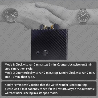 Watch Winder for Automatic Watches Box 3 Watches PU Leather Rotating Storage Display Automatic Winding Universal USB Power 5V1A