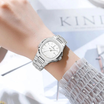 POEDAGAR Elegant Women's Watch Waterproof Luminous Date Fashion Ladies Wristwatch Stainless Steel Quartz Watches For Woman Reloj