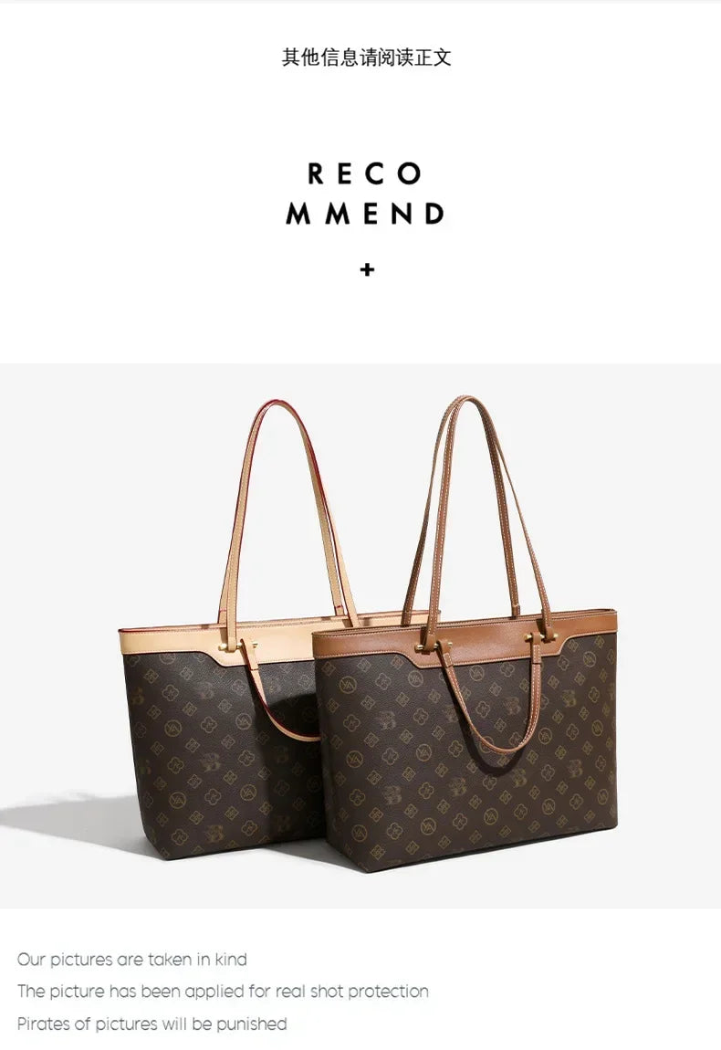 2026 New Women's Retro Casual Tote Bags - Large Capacity Color Block Handbags Versatile Trendy Shoulder Bags for Daily & Commute