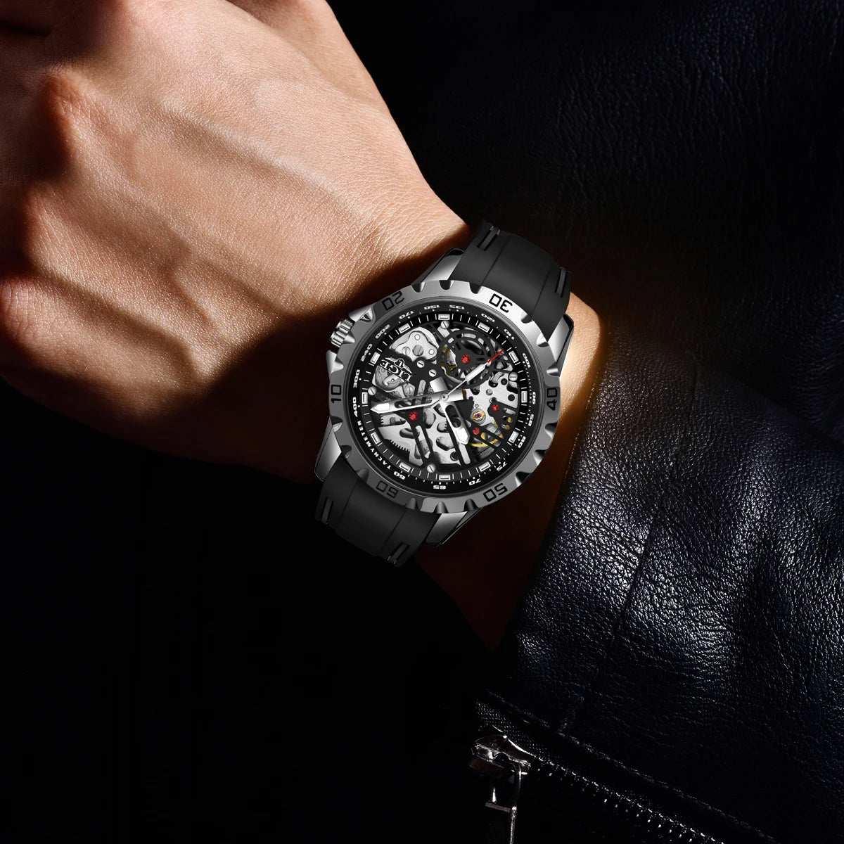 LIGE Top Luxury Automatic Watch For Men Mechanical Watches Men Sports Waterproof Stainless Steel Men Watch Reloj Hombre