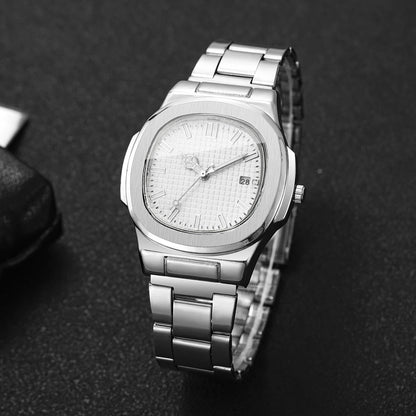 Luxury Square Men Business Watches Simple Calendar Quartz Watch for Mens Clock（Without Box）