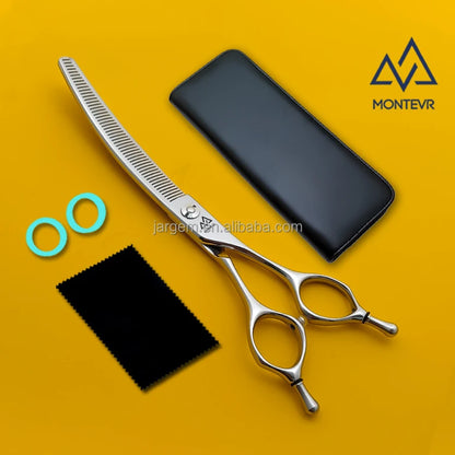 Quality VG10 Pet Grooming Scissors 7 Inch 52 Teeth Curved Dog Grooming Scissors Pet Grooming Products