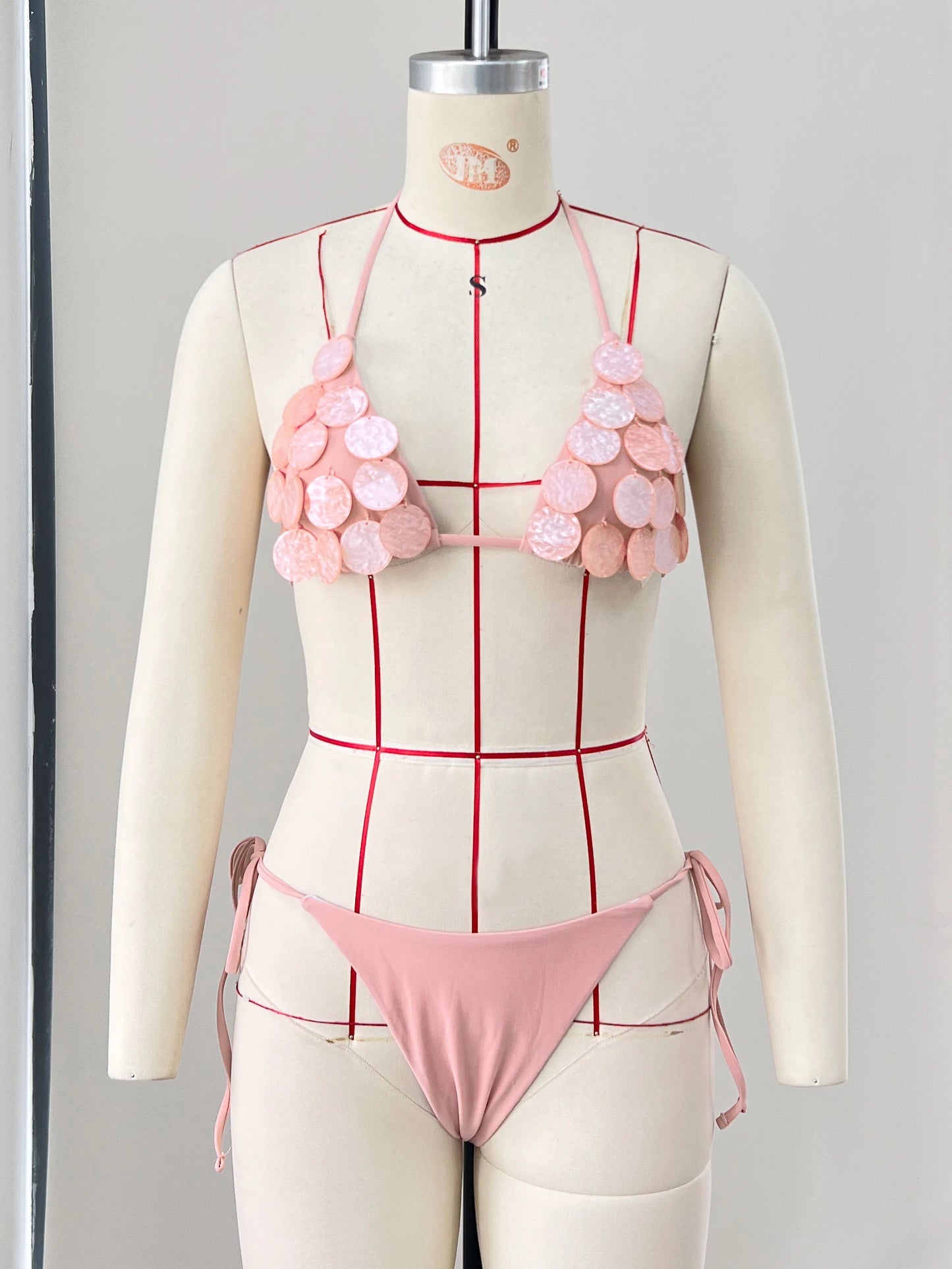 Sexy Bikini Swimsuit with Skirt Bandage Women Brazilian Shell Bikini Bathing Suit A Line Skirt Summer Female