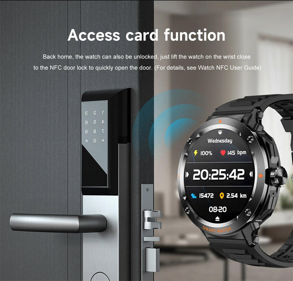 NFC Smart Watch Wireless Earphone 2 in1 Bluetooth Call Men Smart Watches Heart Rate Monitor Music Playing Headphones Smartwatch