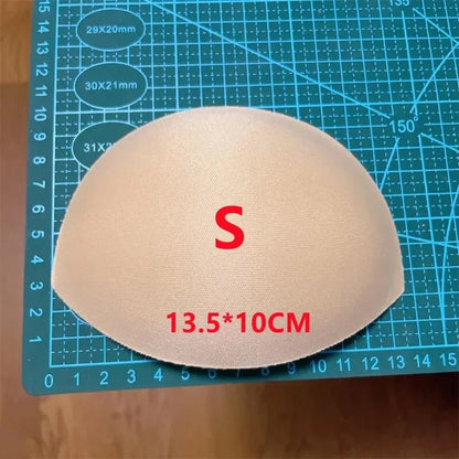 4Pair.Large Size Breathable Thin Sponge Chest Pad Soft Skin Friendly Sweat Absorbing Summer Dress Swimsuit Chest Cup