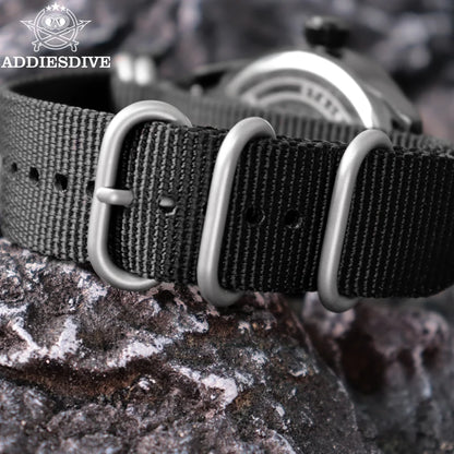 ADDIESDIVE Men's Luxury Watches Nylon Strap reloj hombre Luminous 50M Waterproof Date Quartz Wristwatch Relog Reloj Hombre