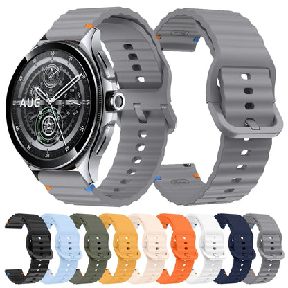 22mm Watch Strap For Xiaomi Watch 2 Pro S4 sport S3 S2 S1 Active/Mi Watch color 2 Smartwatch Watches Band Silicone Wave Bracelet