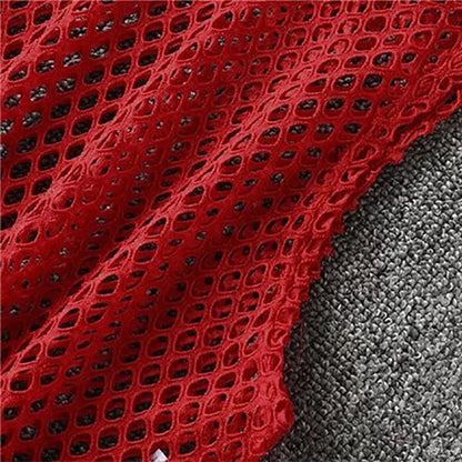 Sexy Black/Red Hollow Out Crop Top 2023 Mesh T-shirt Female Loose Fashion Summer Basic Tops For Women Fishnet Shirt
