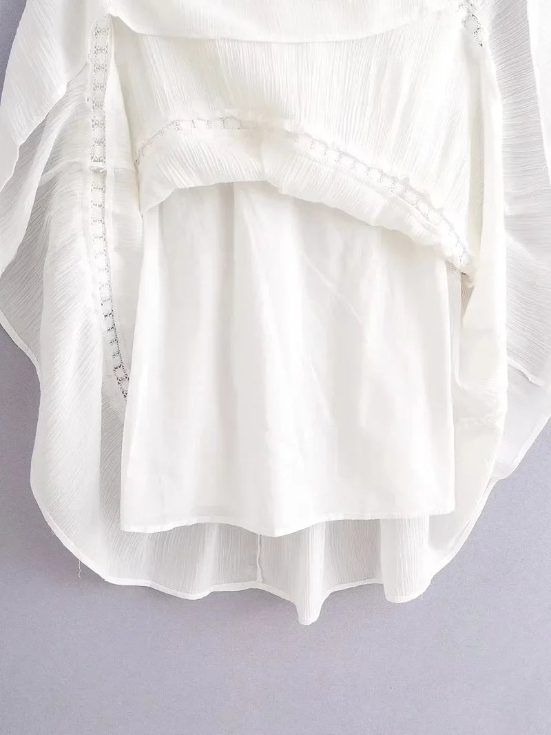 Ashgaily White Dress Women Halter Cotton Long Dress Lace Elegant Party Outfits Ladies Sexy Club Clothes