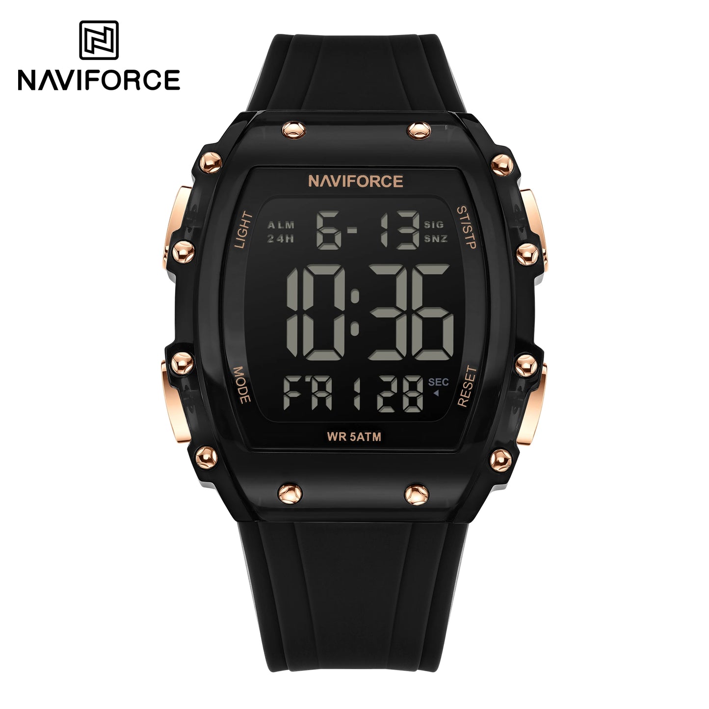 NAVIFORCE Fashion Student Watches Electronic LED Digital Watch for Men Watch Waterproof Sport Multifunctional Alarm Clock Man